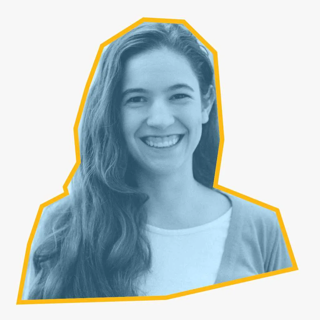 Photo of Sol Modero - Stylized in a cutout-style with a blue overlay.